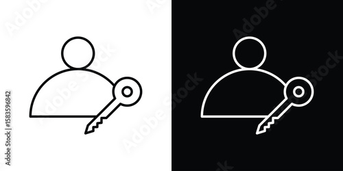 Authentication icon editable concept. editable vector stroke symbols