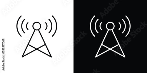 Antenna icon editable concept. editable vector stroke symbols