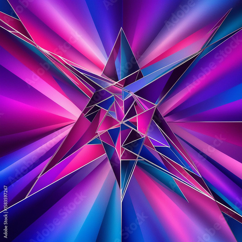 Geometric Starburst with Vibrant Color Palette