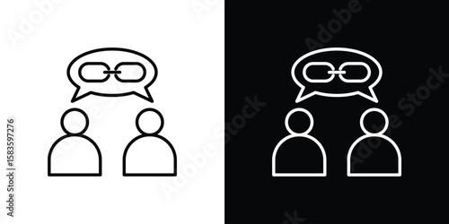 Affiliate link icon editable concept. editable vector stroke symbols