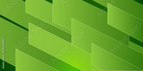 Abstract green modern geometric background.