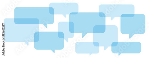 いろんな吹き出しのベクターイラスト。コミュニケーションコンセプト。