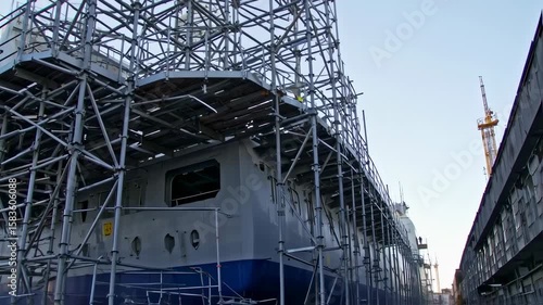 Ship under construction
