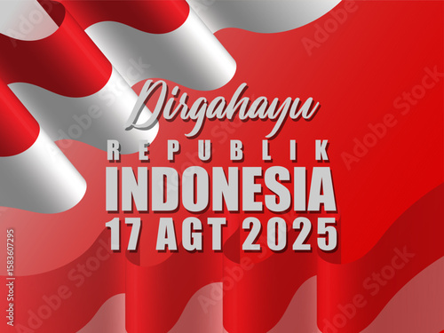 Indonesian Independence Day banner, August 17, 2025