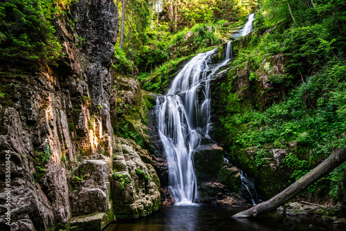 The highest waterfall inKarkonosze range - Kamieńczyka waterfall