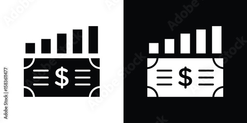 capital gain icon. Simple high quality pictogram. Modern solid style