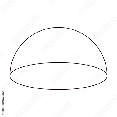 半球の図形のベクターイラスト