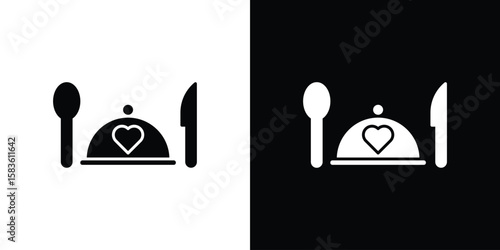 Wedding dinner icon. Simple high quality pictogram. Modern solid style
