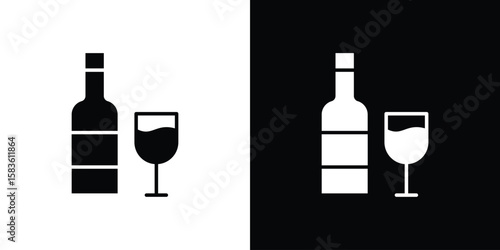 Vodka icon. Simple high quality pictogram. Modern solid style