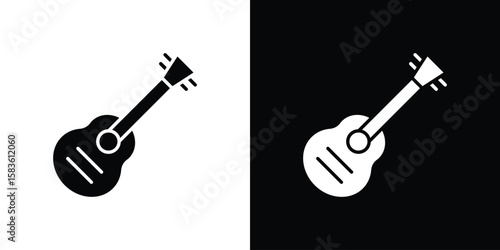 Ukulele icon. Simple high quality pictogram. Modern solid style