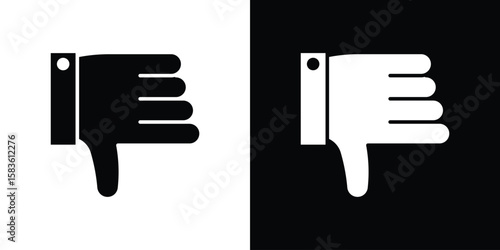 Thumb down icon. Simple high quality pictogram. Modern solid style
