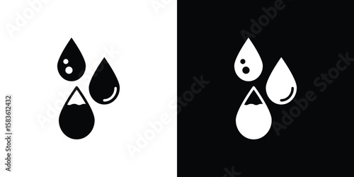 Tear drop icon. Simple high quality pictogram. Modern solid style