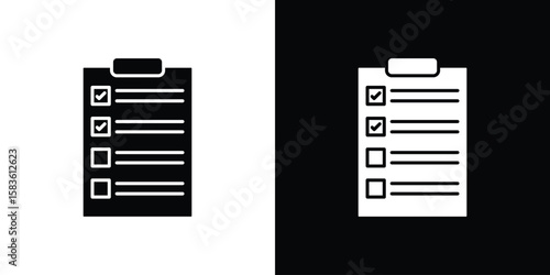 Survey icon. Simple high quality pictogram. Modern solid style