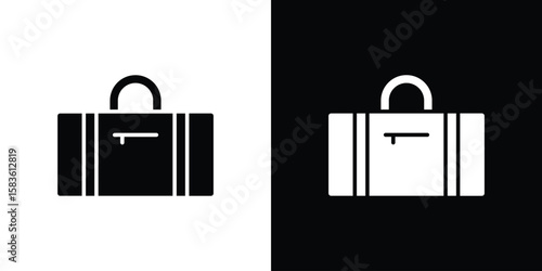 Sports bag icon. Simple high quality pictogram. Modern solid style