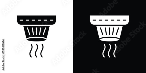 Smoke detector icon. Simple high quality pictogram. Modern solid style