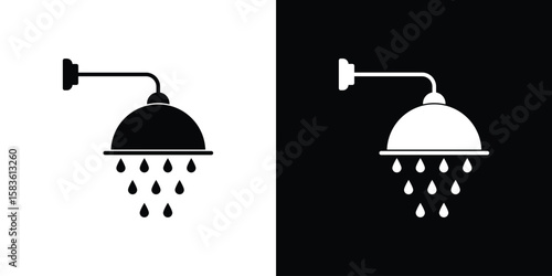 Shower Head icon. Simple high quality pictogram. Modern solid style