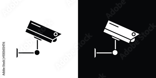 Security camera icon. Simple high quality pictogram. Modern solid style