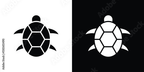Sea turtle icon. Simple high quality pictogram. Modern solid style