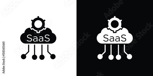 SaaS icon. Simple high quality pictogram. Modern solid style