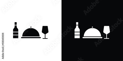 Room service icon. Simple high quality pictogram. Modern solid style