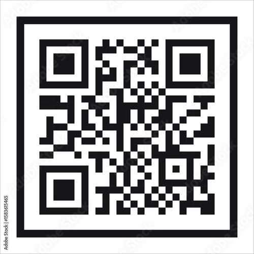 QR Code Icon Transparent Background PNG and Scannable Vector Symbol