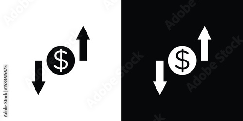 Operating profit loss icon. Simple high quality pictogram. Modern solid style