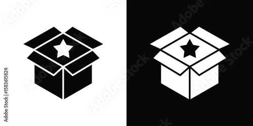 New product icon. Simple high quality pictogram. Modern solid style