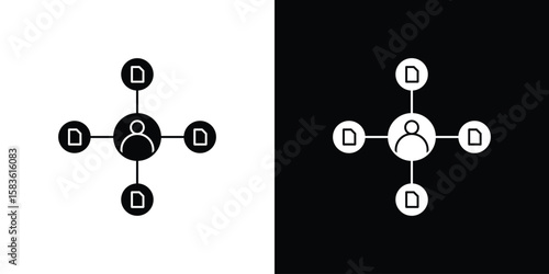 Multitask icon. Simple high quality pictogram. Modern solid style