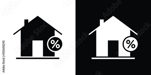 Mortgage rate icon. Simple high quality pictogram. Modern solid style