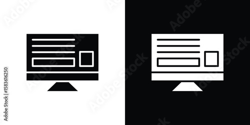 Mood board icon. Simple high quality pictogram. Modern solid style