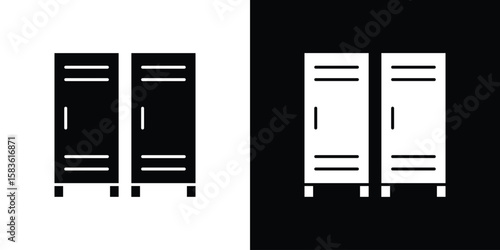 Locker icon. Simple high quality pictogram. Modern solid style
