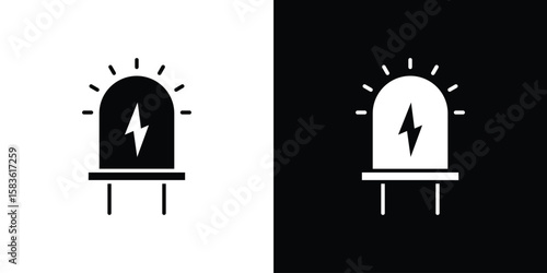 LED icon. Simple high quality pictogram. Modern solid style