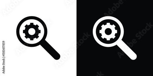 Investigate icon. Simple high quality pictogram. Modern solid style