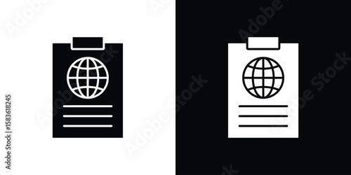 Immigration icon. Simple high quality pictogram. Modern solid style