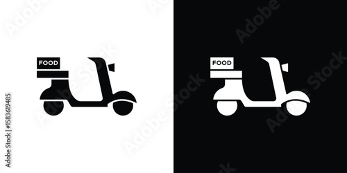 Food delivery icon. Simple high quality pictogram. Modern solid style