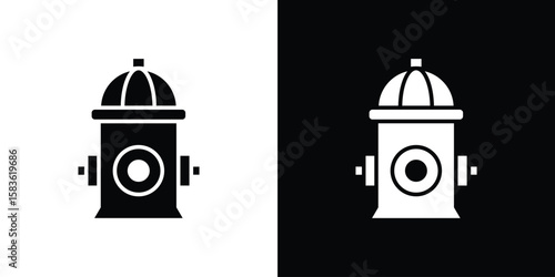 Fire hydrant icon. Simple high quality pictogram. Modern solid style