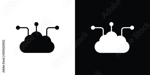 edge computing icon. Simple high quality pictogram. Modern solid style