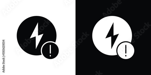 Electric Problem icon. Simple high quality pictogram. Modern solid style