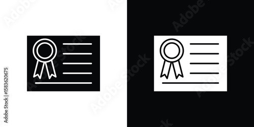 Diploma icon. Simple high quality pictogram. Modern solid style