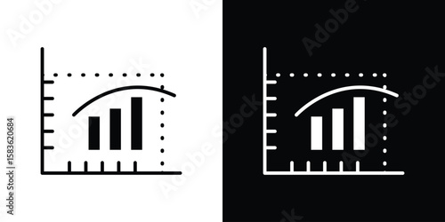 Diminishing returns icon. Simple high quality pictogram. Modern solid style