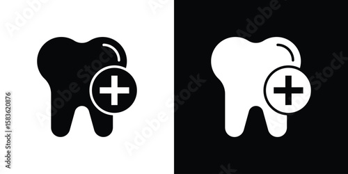 Dental insurance icon. Simple high quality pictogram. Modern solid style