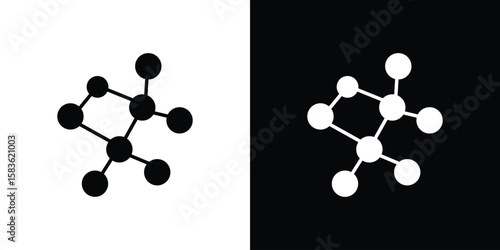 Decentralized icon. Simple high quality pictogram. Modern solid style