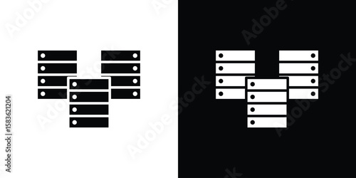 Data center icon. Simple high quality pictogram. Modern solid style