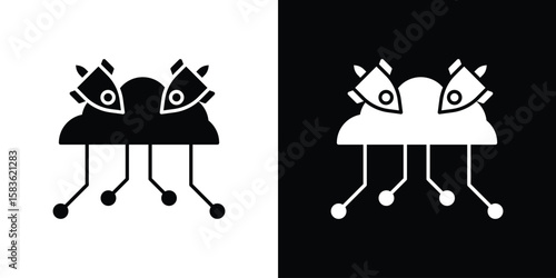 DOS icon. Simple high quality pictogram. Modern solid style