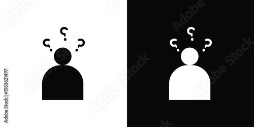 Curious human icon. Simple high quality pictogram. Modern solid style