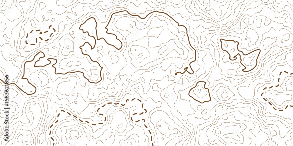 Naklejka premium Geographic line map with elevation assignments. Contour background geographic grid. Topographic map background.