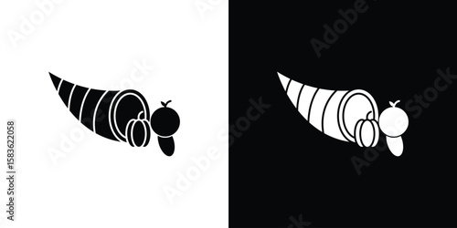 Cornucopia icon. Simple high quality pictogram. Modern solid style