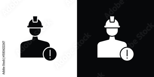 Construction risk icon. Simple high quality pictogram. Modern solid style