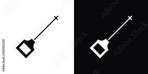 Car dipstick icon. Simple high quality pictogram. Modern solid style