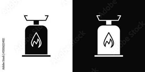 Camping gas icon. Simple high quality pictogram. Modern solid style